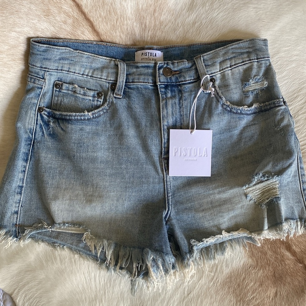 NWT Pistola Winston Cut Off Denim Shorts